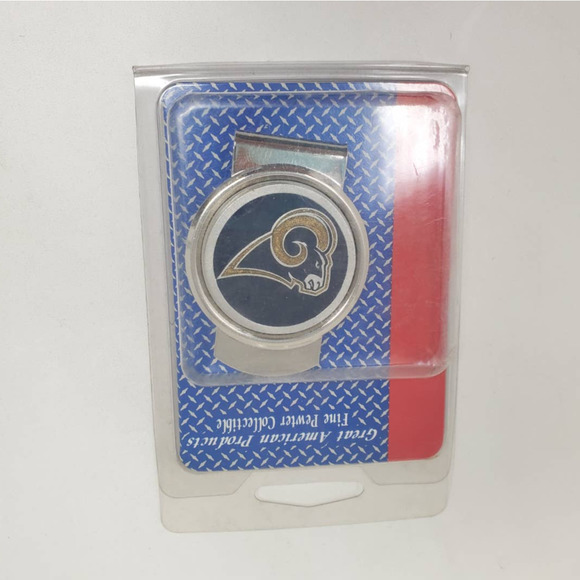 NEW NFL Los Angeles Rams Round Logo Money Clip MB7 - Picture 2 of 3